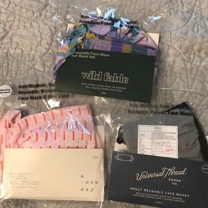 BRAND NEW Target Brand Masks & Headband Sets